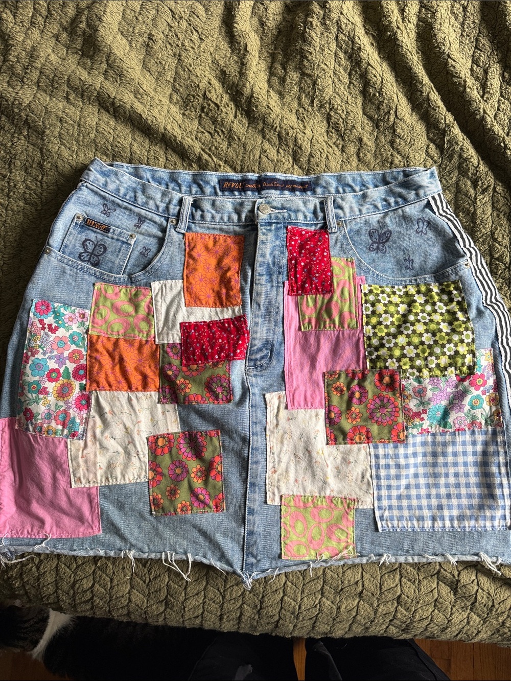 Vintage handmade QUILT SKIRT 2x